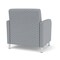 Lesro Siena Lounge Reception Wide Guest Chair, Brushed Steel, RS Fog Upholstery SN1201 - alternate 2